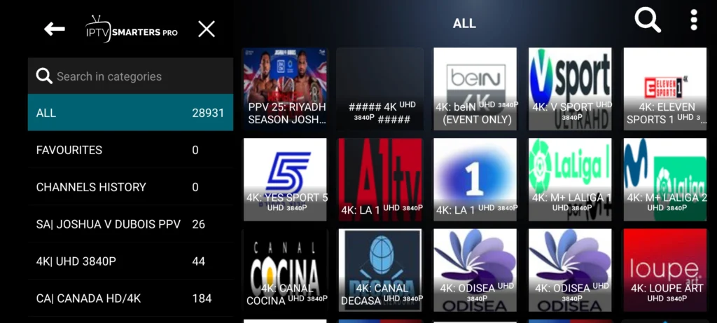 IPTV Smarters Live TV