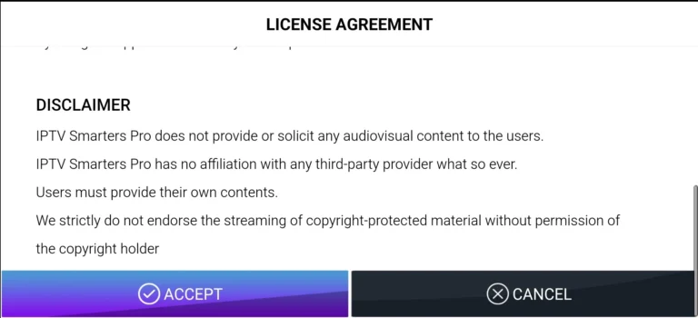 License agreement